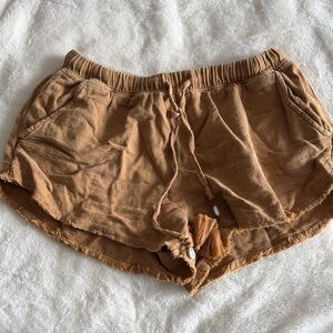 Aerie High Waist Tan Women Shorts